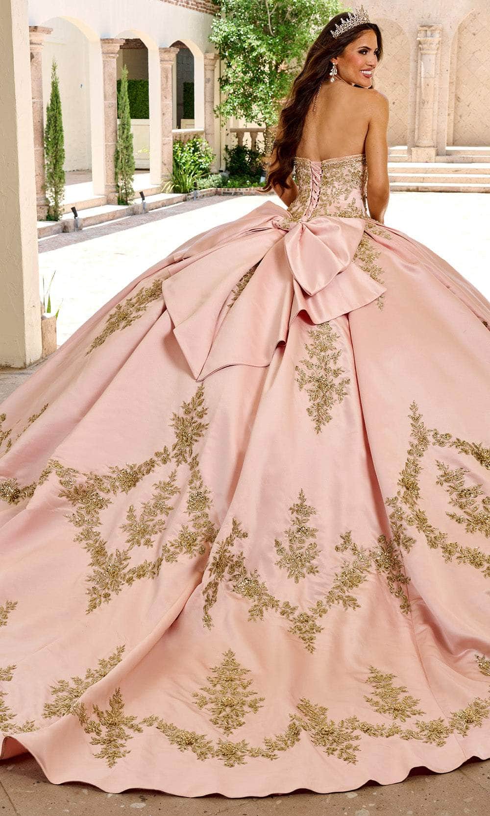 Rachel Allan RQ2217 - Embroidered Satin Quinceanera Gown Quinceanera Dresses