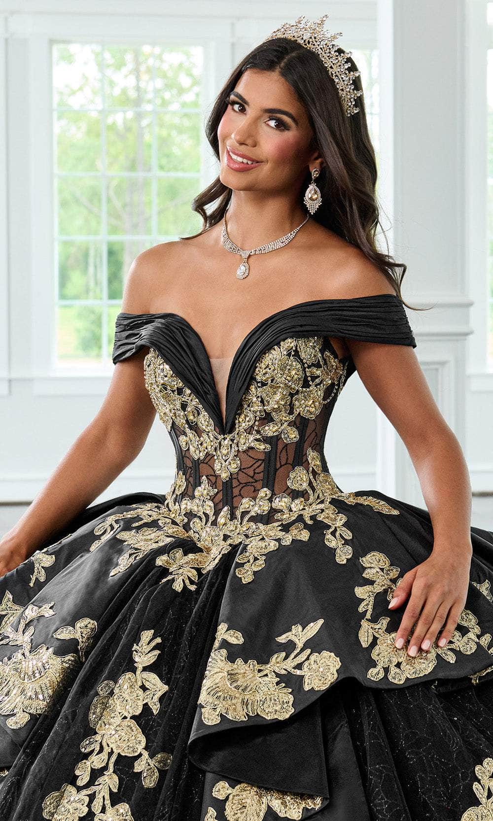 Rachel Allan RQ2222 - Off Shoulder Pleated Peplum Ballgown Quinceanera Dresses