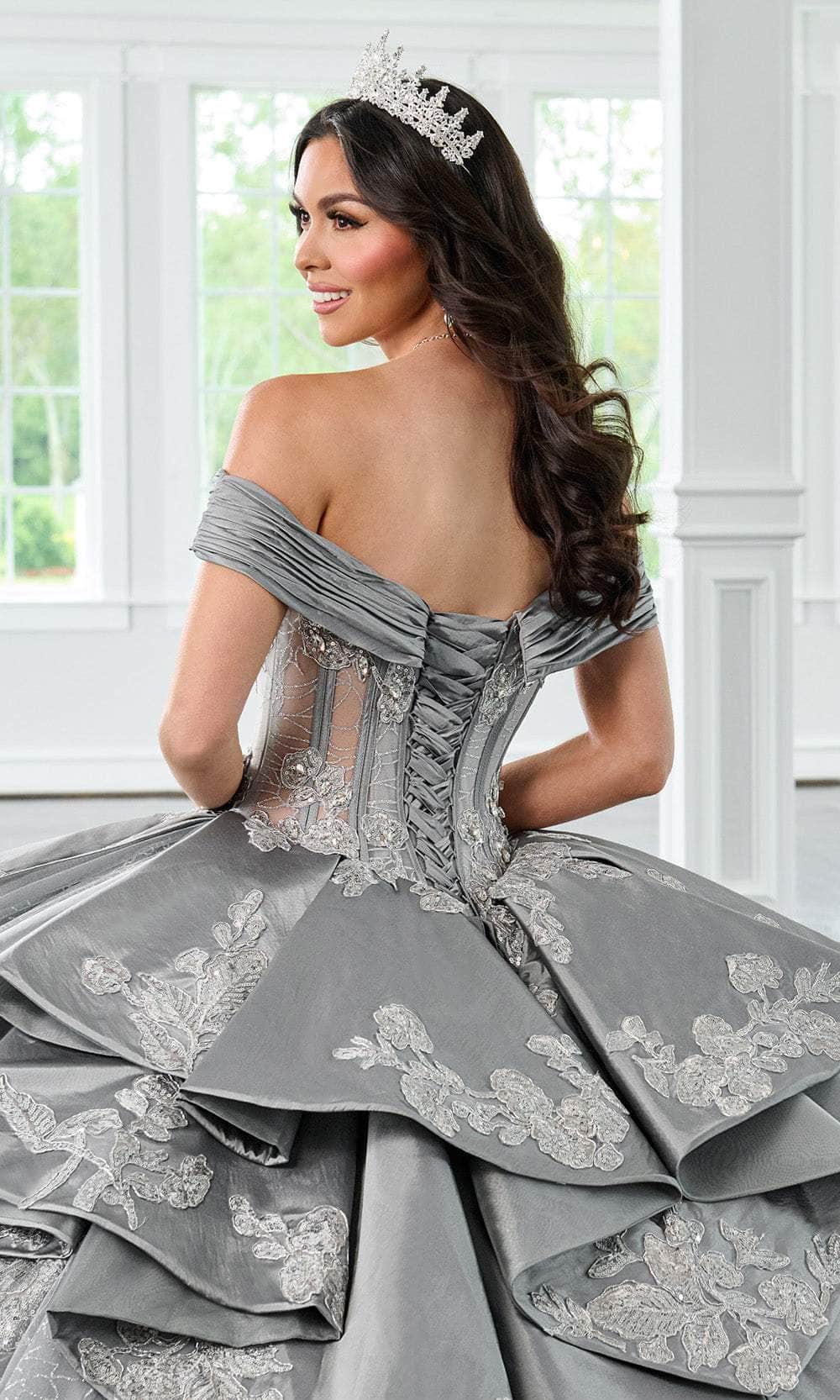 Rachel Allan RQ2222 - Off Shoulder Pleated Peplum Ballgown Quinceanera Dresses