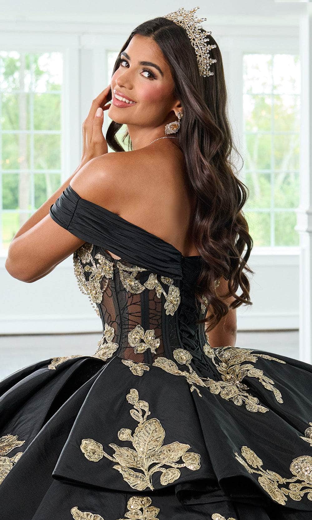 Rachel Allan RQ2222 - Off Shoulder Pleated Peplum Ballgown Quinceanera Dresses