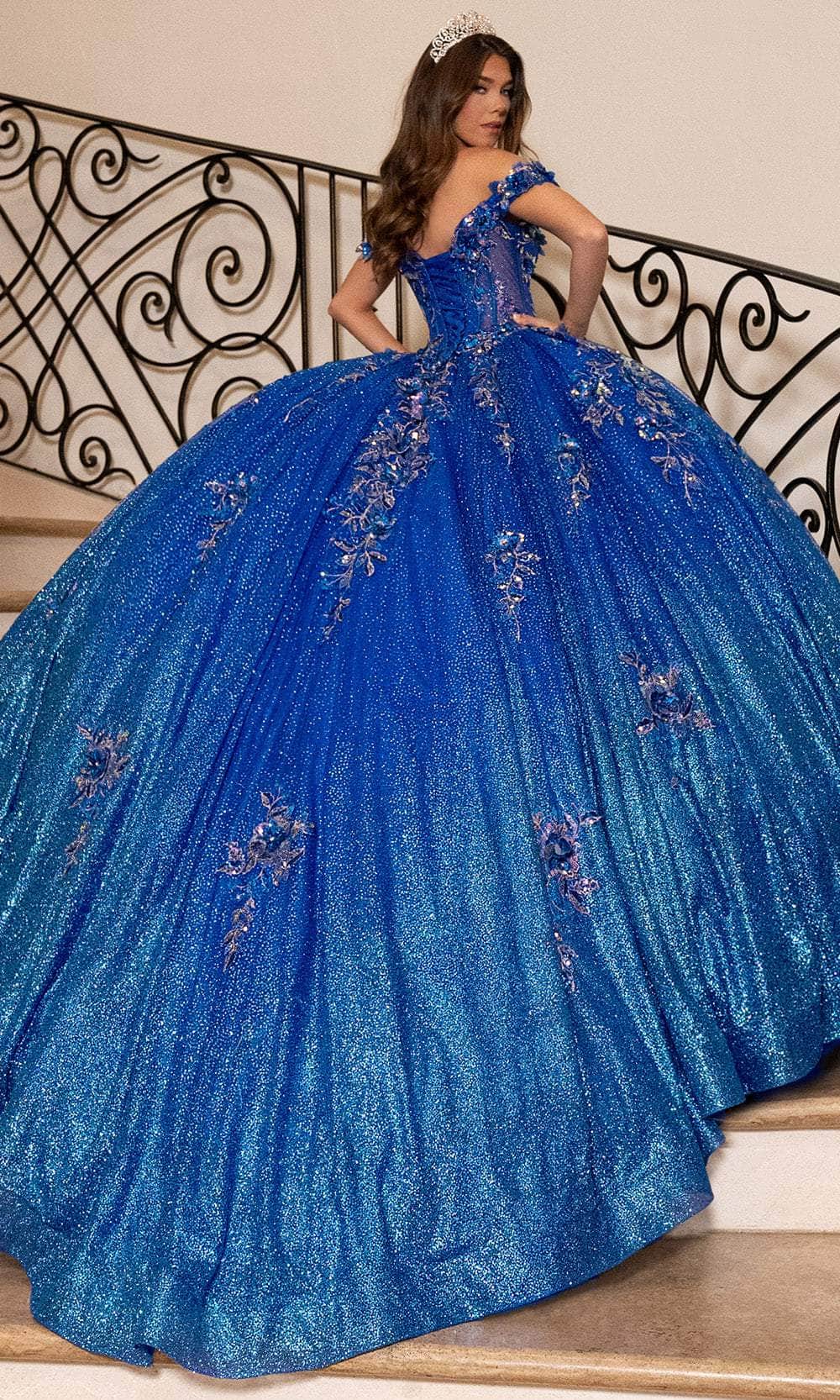 Rachel Allan RQ3150 - Off Shoulder Ballgown with Detachable Sleeves Quinceanera Dresses