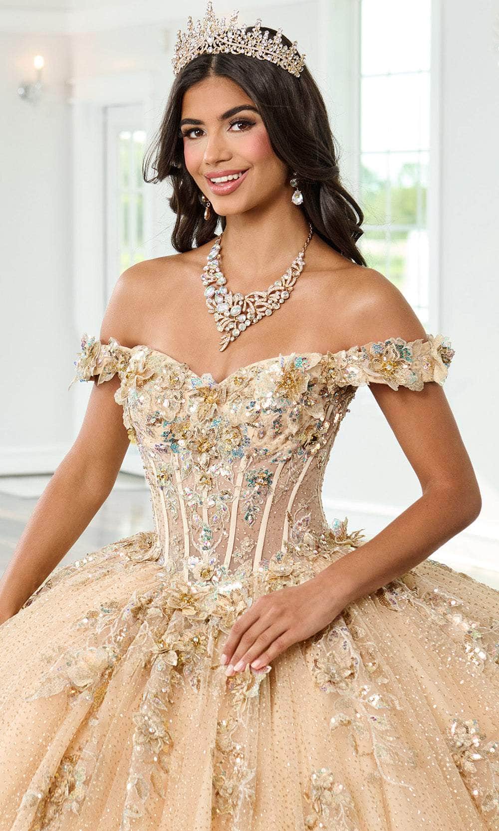 Rachel Allan RQ3150 - Off Shoulder Ballgown with Detachable Sleeves Quinceanera Dresses