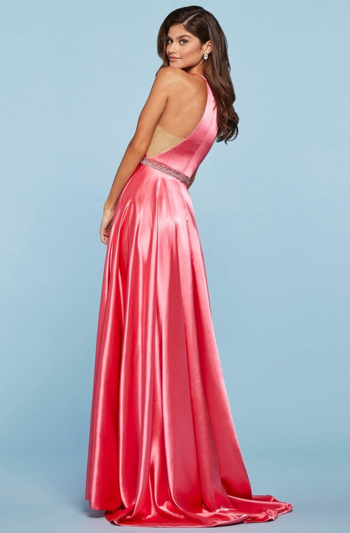 Sherri Hill - 53302 Beaded Halter Neck A-line Dress Bridesmaid Dresses