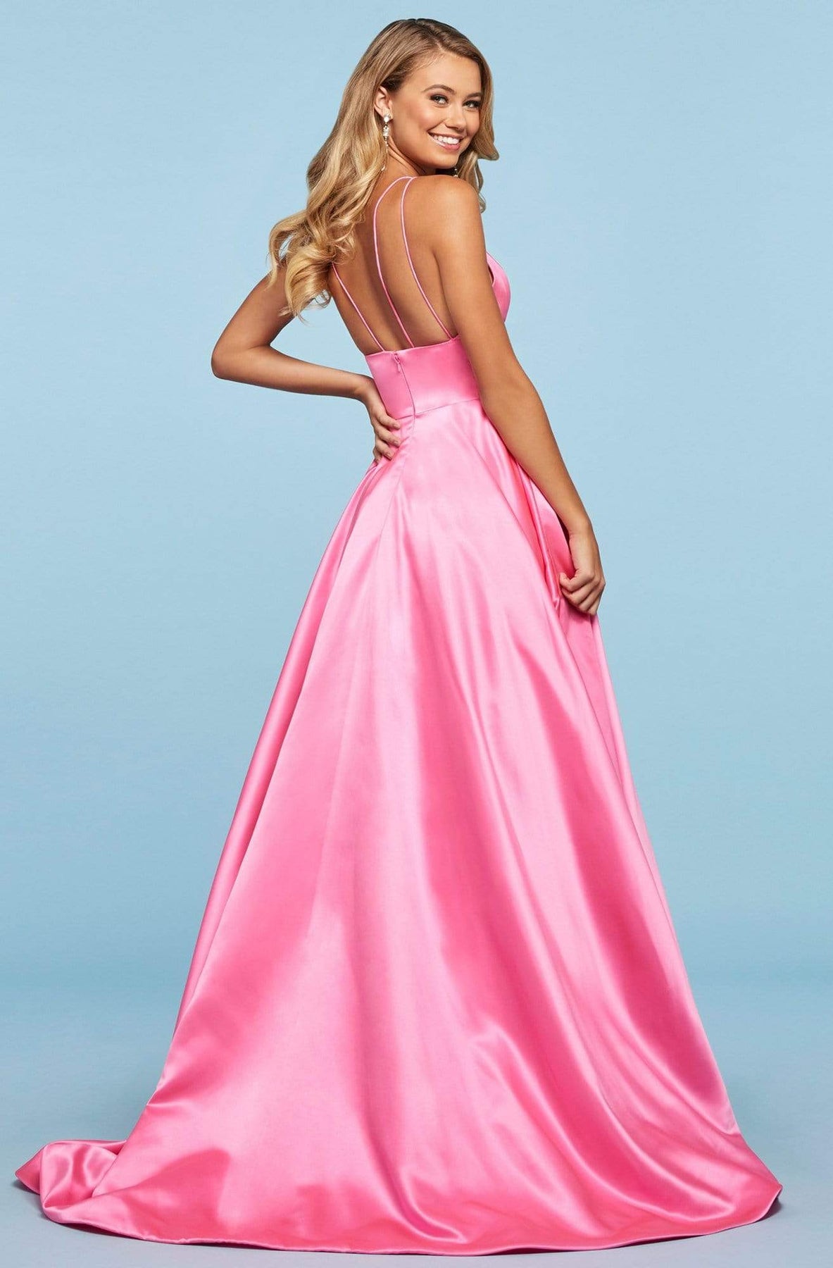 Sherri Hill - 53312 Beaded Deep V-neck A-line Dress Bridesmaid Dresses