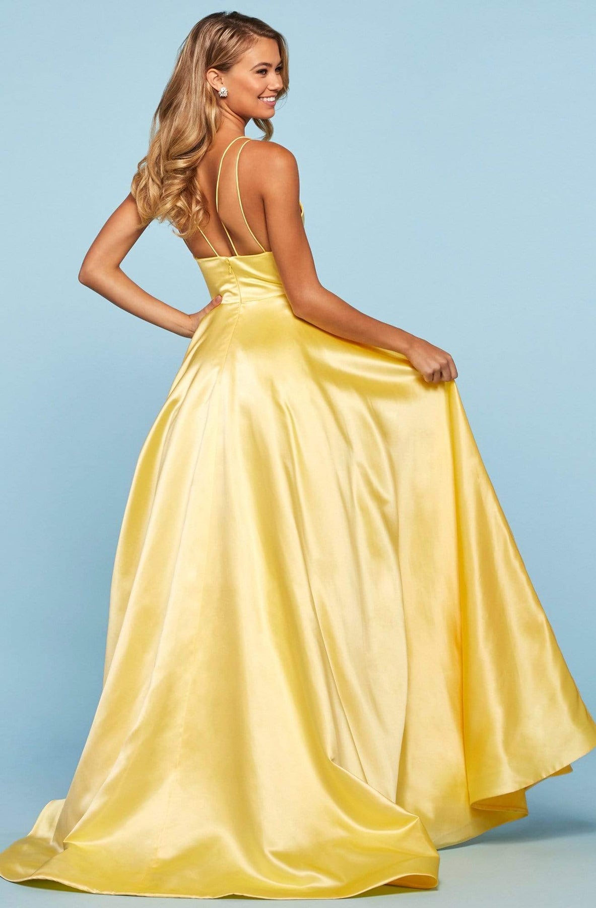 Sherri Hill - 53312 Beaded Deep V-neck A-line Dress Bridesmaid Dresses