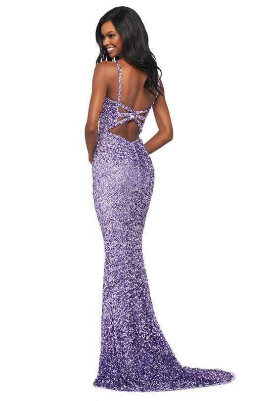 Sherri Hill - 53450 Sleeveless V Neck Long Beaded Dress Evening Dresses
