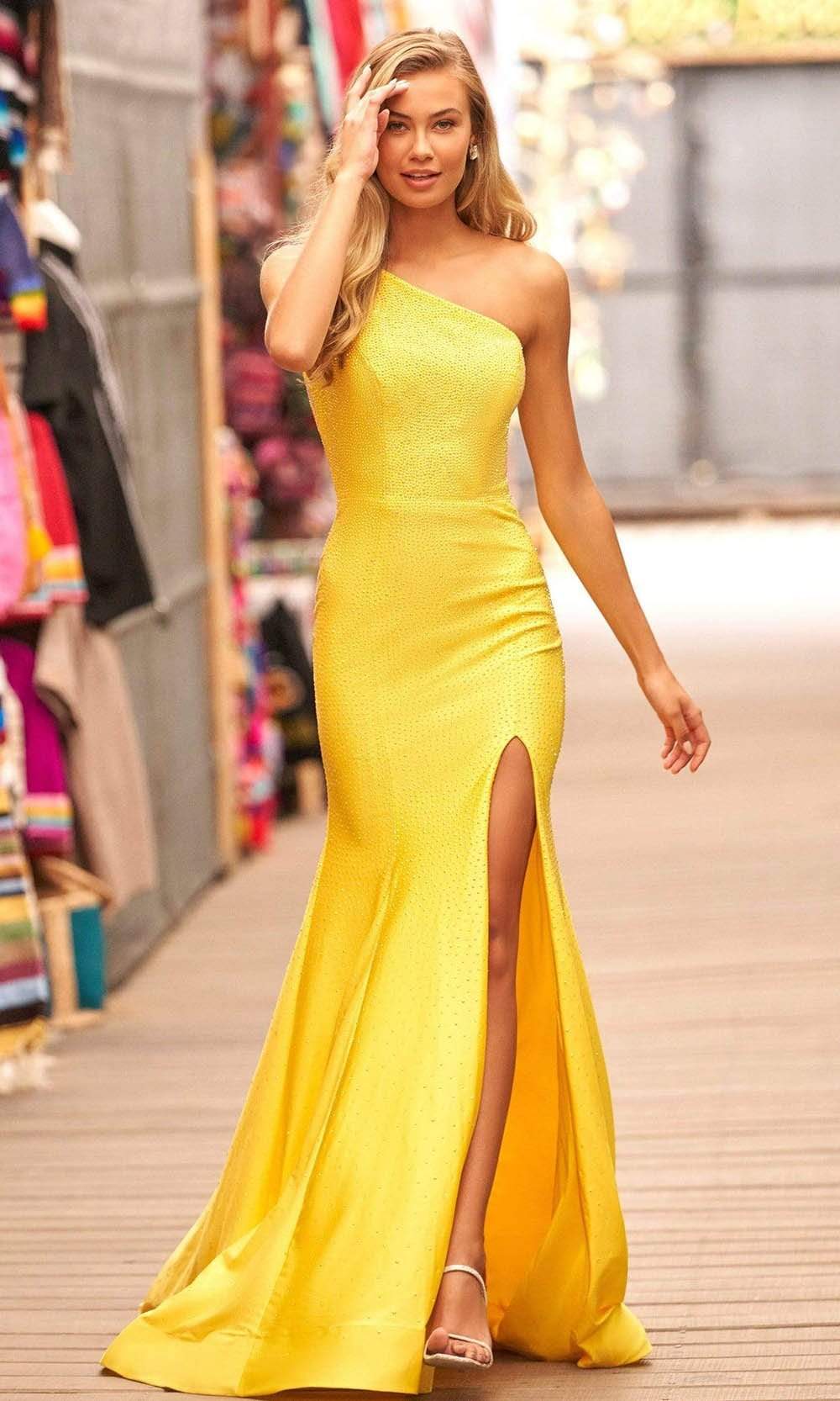 sherri hill yellow mermaid dress Sherri Hill 56932 Dress