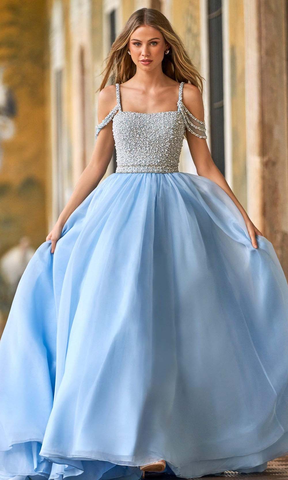 Sherri Hill - 54976 Draped Off Shoulder Ballgown Prom Dresses