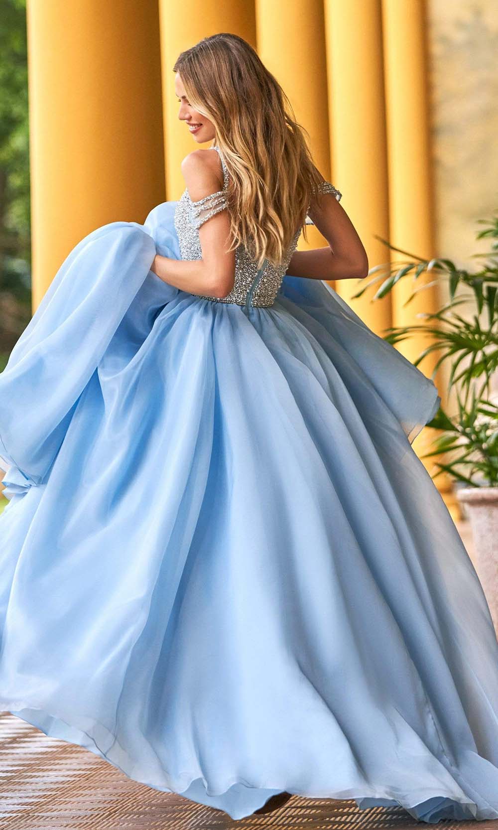 Sherri Hill - 54976 Draped Off Shoulder Ballgown Prom Dresses