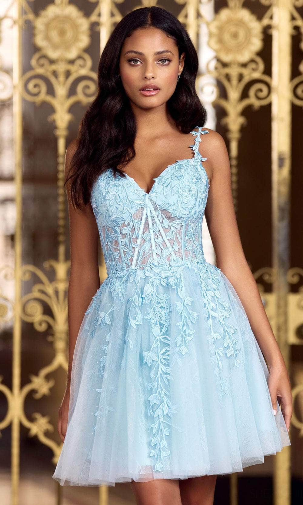 Sherri Hill 55107 - Laced Sweetheart Cocktail Dress Cocktail Dresses