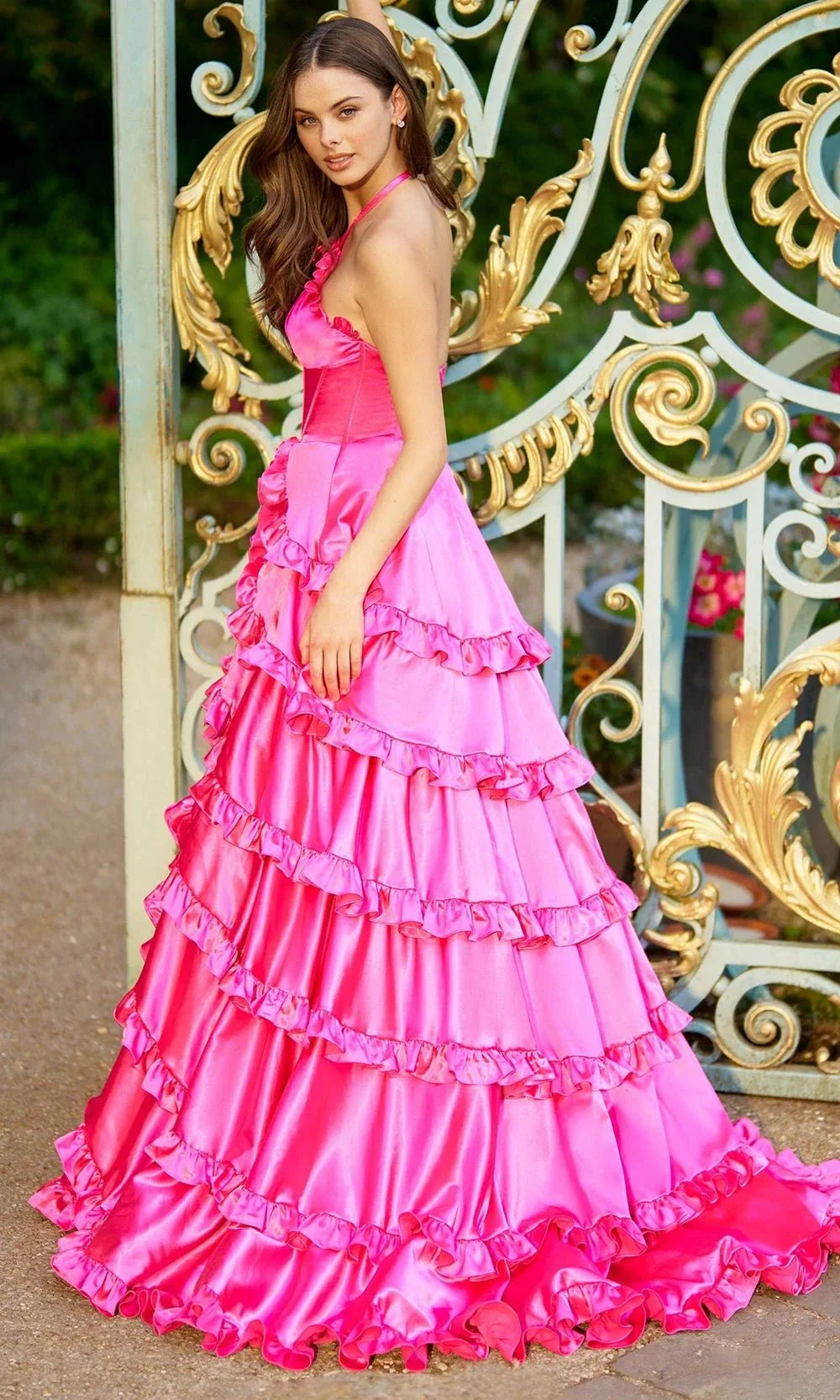 Sherri Hill 56258 - Sleeveless Dramatic Ruffled Ballgown Prom Dresses