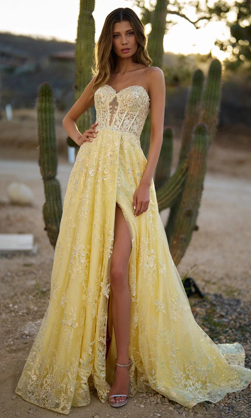 Sherri Hill 56577 - Sweetheart A-Line Lace Gown Evening Dresses