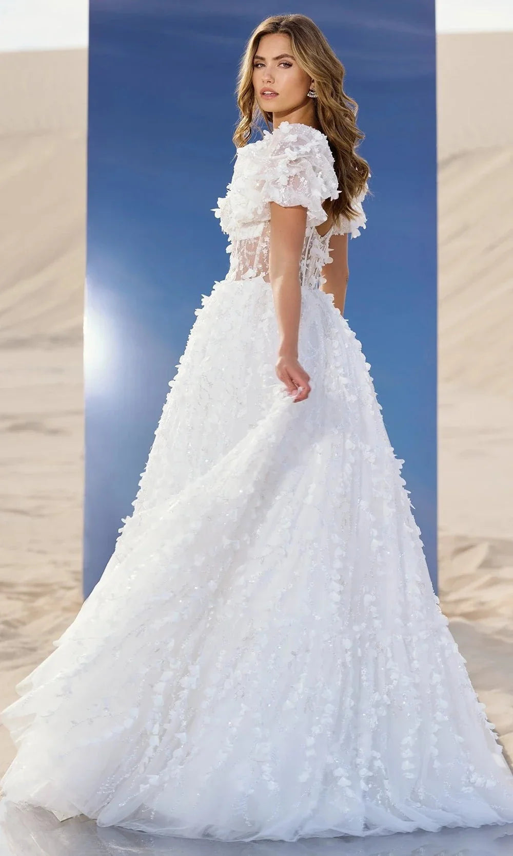 Sherri Hill 56813 - Romantic Corset Ballgown with 3D Florals Wedding Dresses