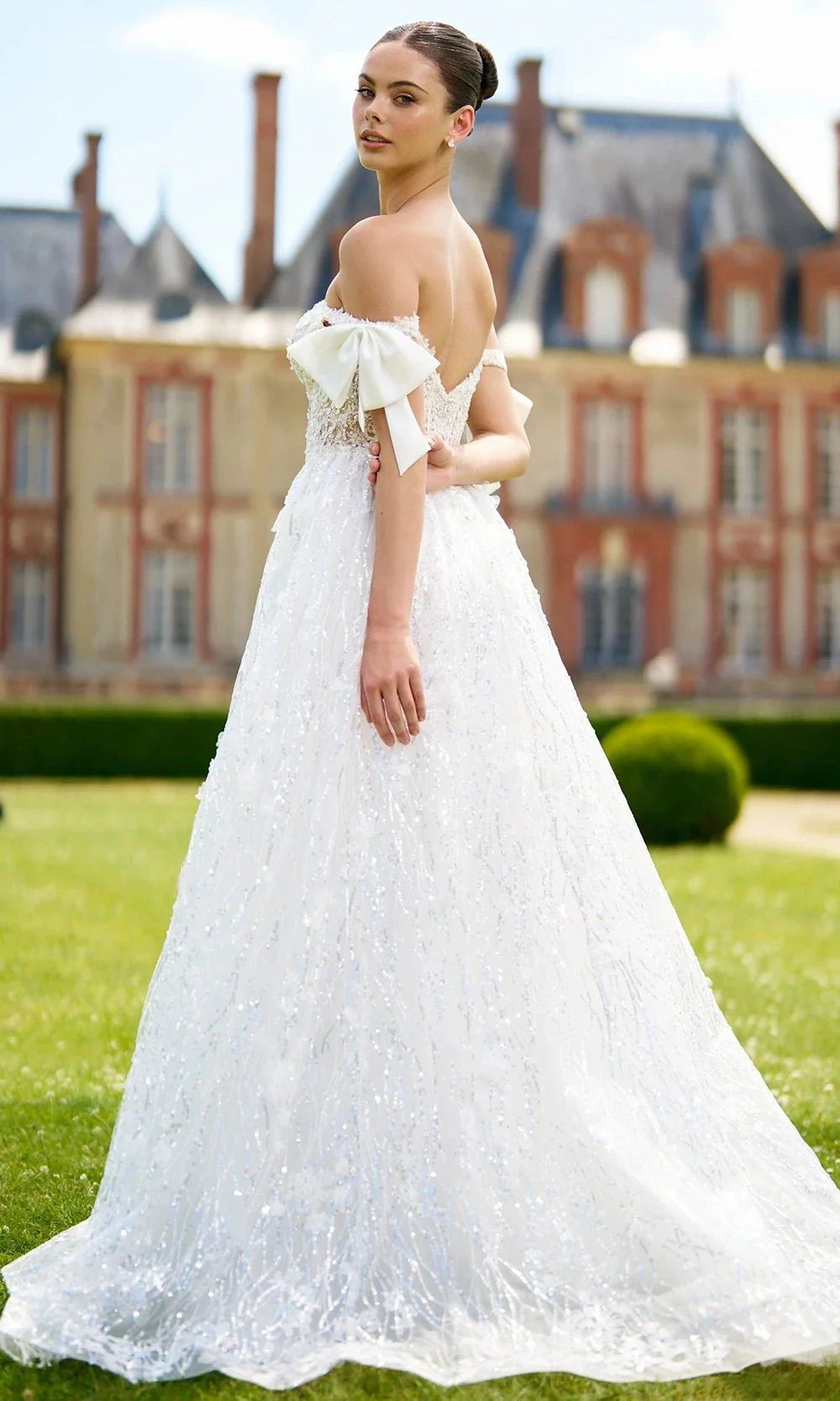 Sherri Hill 56865 - elegant Ballgown with Bow Sleeves Ball Gowns