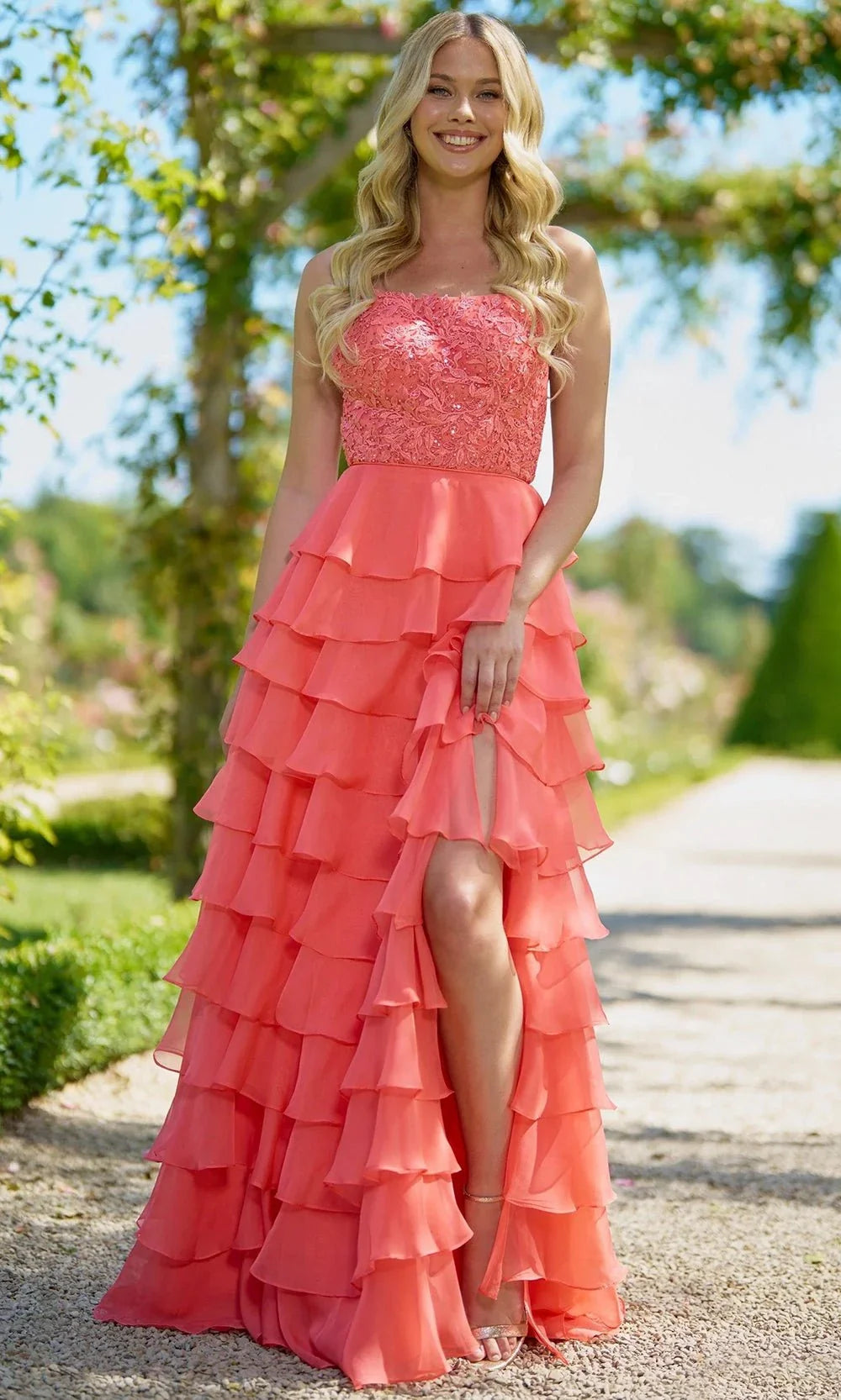 Sherri Hill 56866 - A-Line Gown with Ruffle Prom Dresses