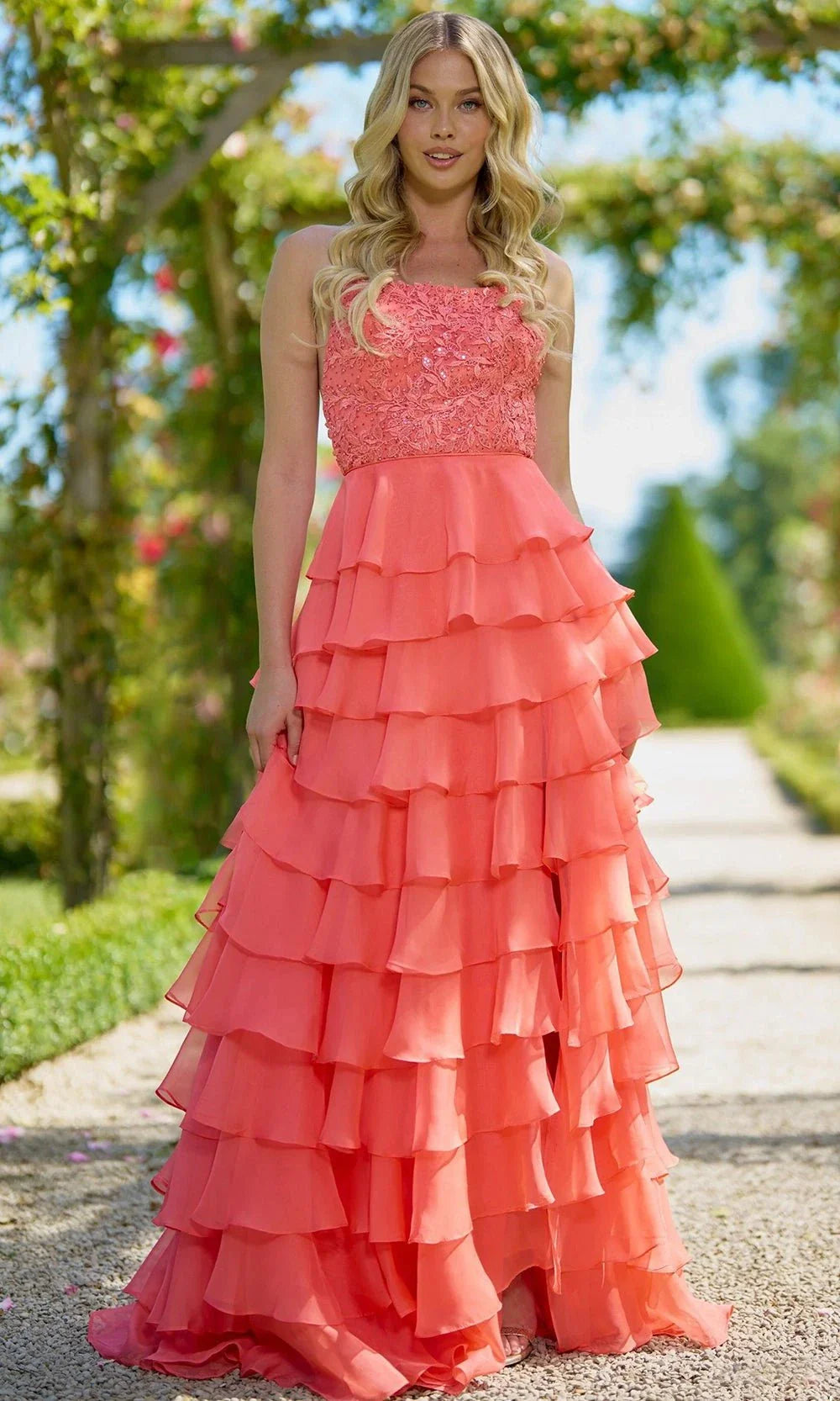 Sherri Hill 56866 - A-Line Gown with Ruffle Prom Dresses
