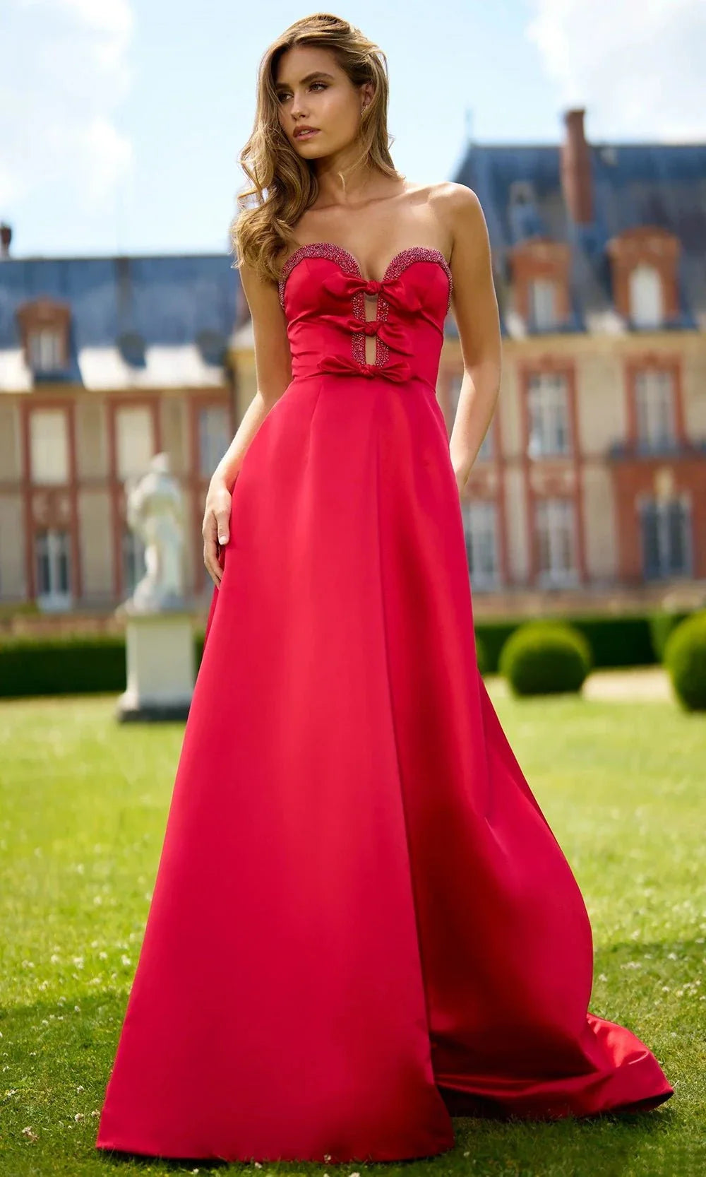 Sherri Hill 56991 - Elegant Satin Sweetheart Gown Evening Dresses