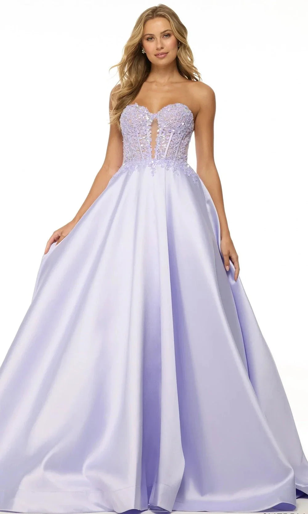 Sherri Hill 57147 - Strapless Embellished Corset Gown Ball Gowns