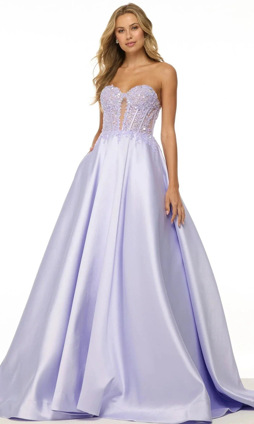 Sherri Hill 57147 - Strapless Embellished Corset Gown Ball Gowns
