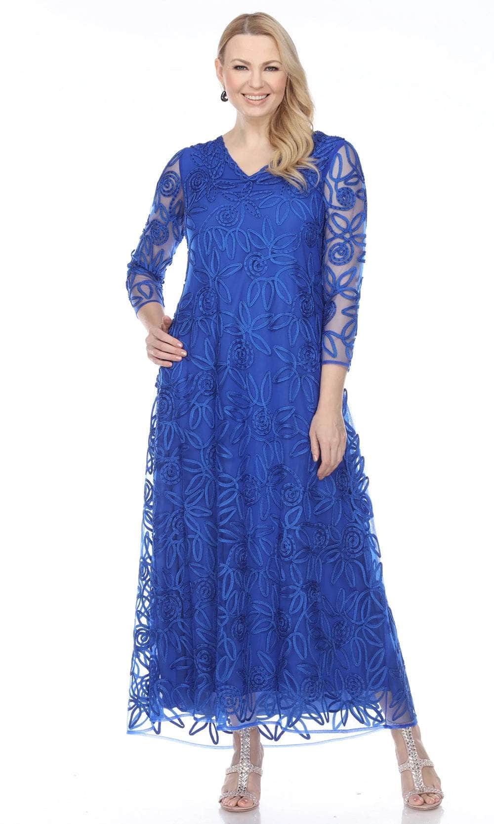 Soulmates 1618 - Lace Long Evening Dress Clothing Set Royal / S