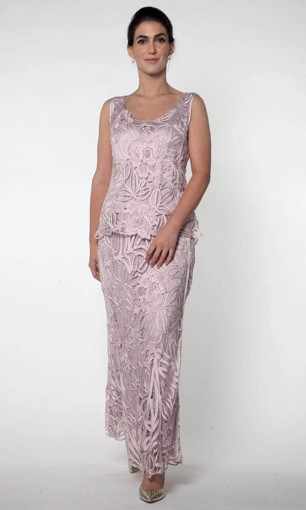 Soulmates D1104 - Rose Lace Three Pieces Skirt Set Evening Dresses