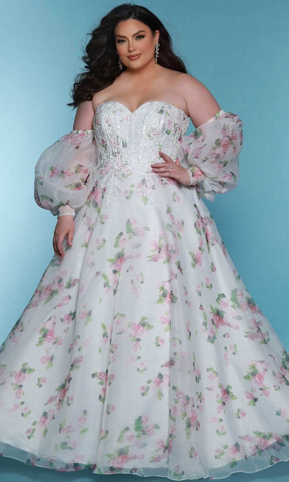 Sydney's Closet Bridal SC5323 - Embroidered Strapless Gown Sydney's Closet Bridal SC5323 - Embroidered Strapless Gown