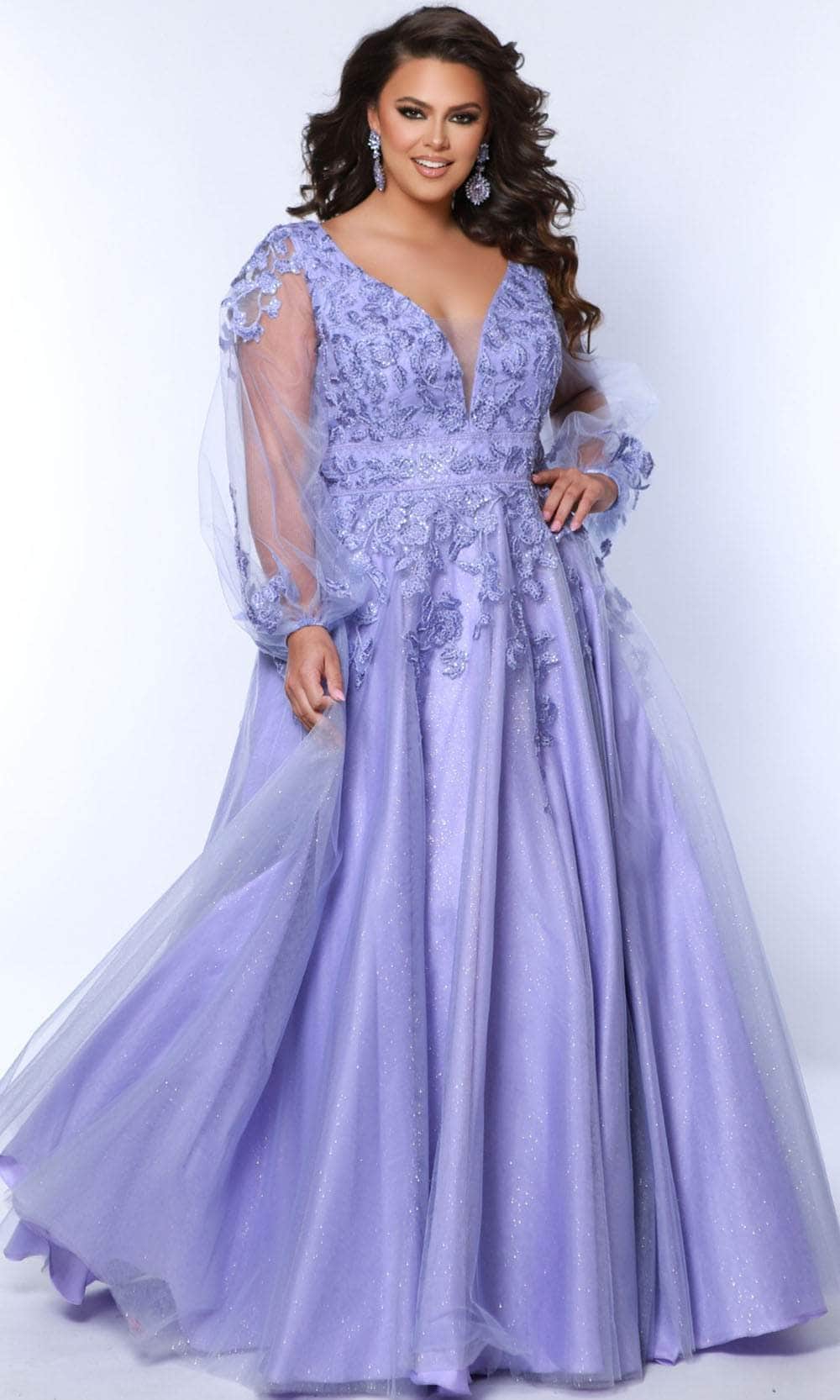 knee length dresses for ladies Sydney's Closet CE2302 main image 1
