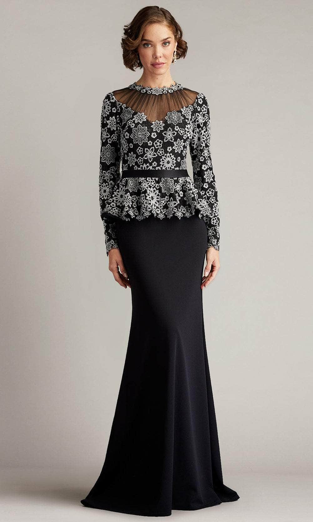 Tadashi Shoji CFX24572L - Long Mesh/Crepe Mermaid Dress