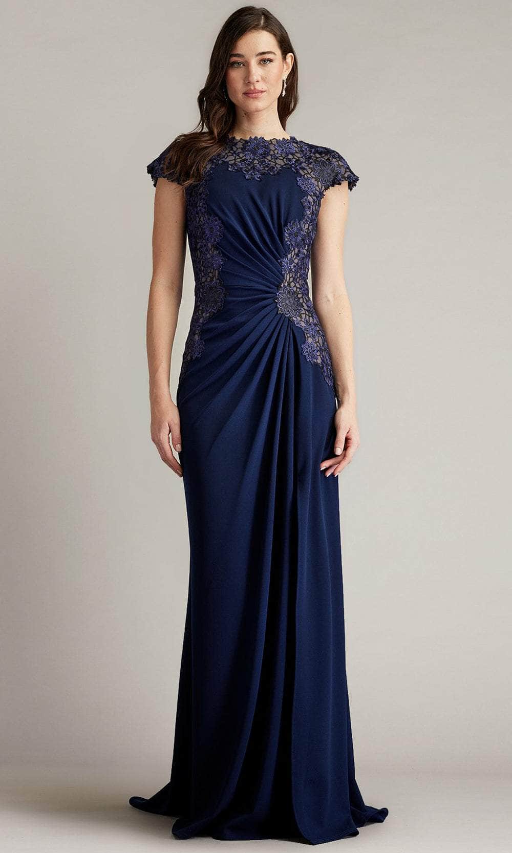 Tadashi Shoji Women's Chelan Embroidered Illusion Gown - Mdnit Tadashi Shoji Women's Chelan Embroidered Illusion Gown - Mdnit