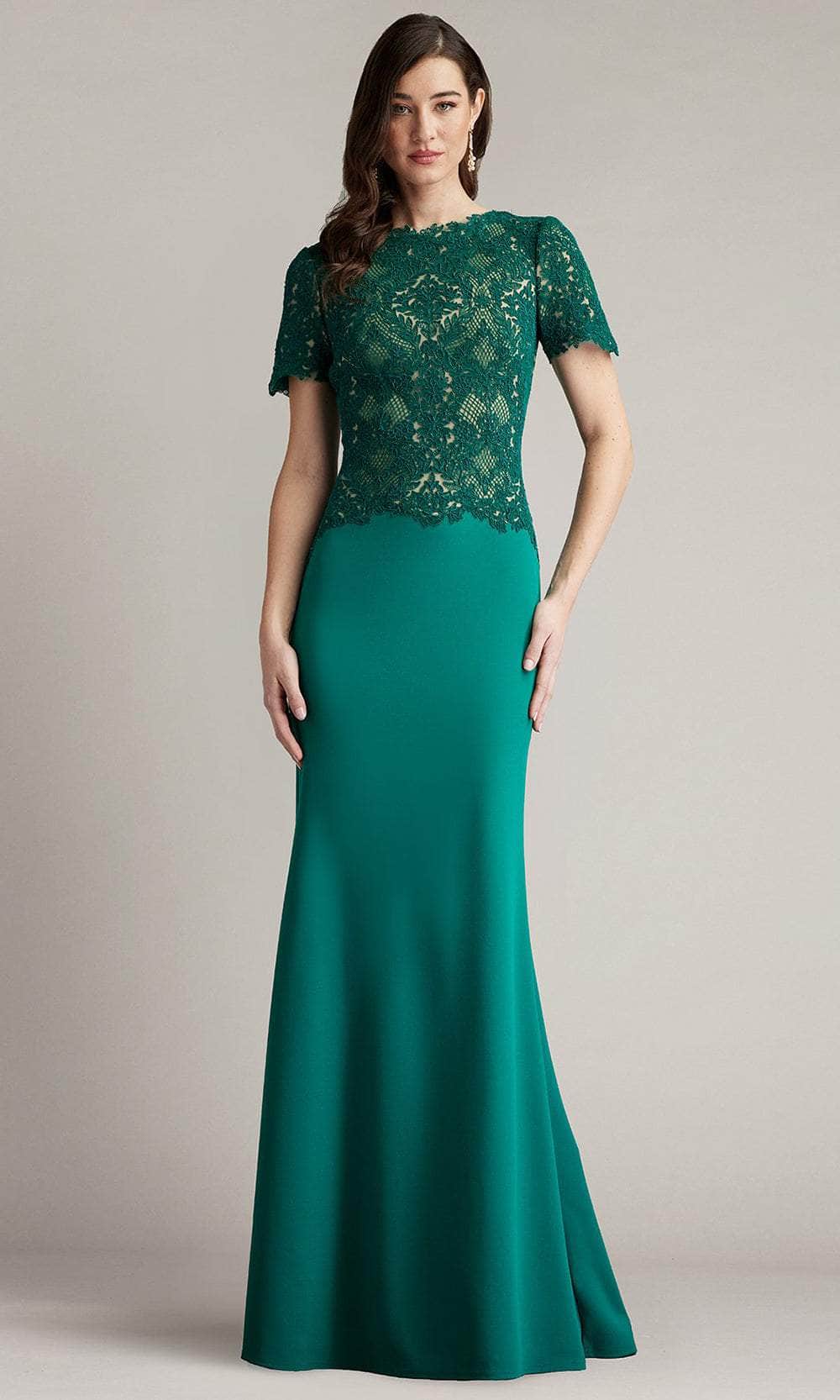 Tadashi Shoji CGC24685L - Lace Bodice Evening Gown Tadashi Shoji CGC24685L - Lace Bodice Evening Gown