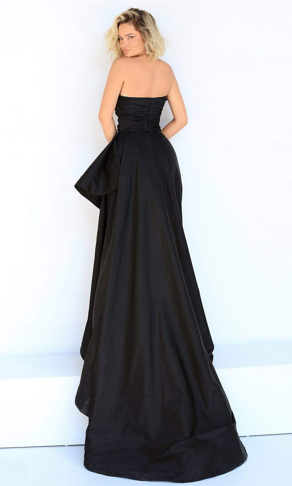 Tarik Ediz - 50868 Strapless Sweetheart Pleated Bodice High Slit Gown Evening Dresses