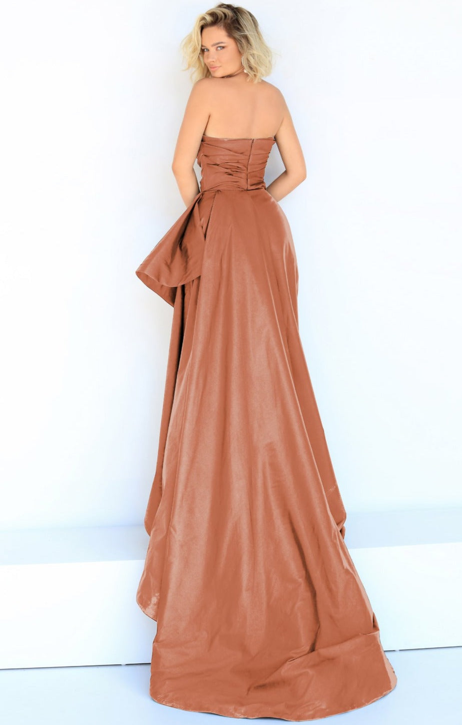 Tarik Ediz - 50868 Strapless Sweetheart Pleated Bodice High Slit Gown Evening Dresses