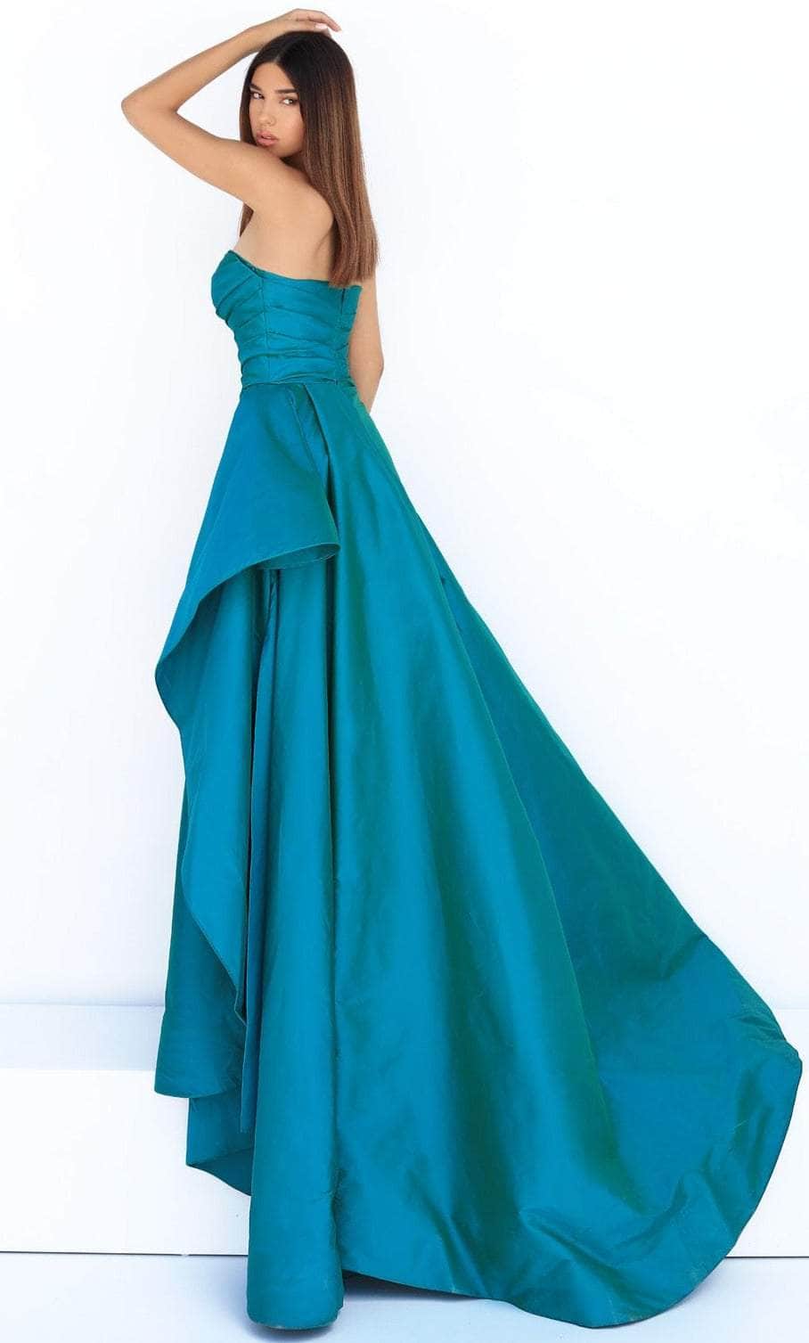 Tarik Ediz - 50868 Strapless Sweetheart Pleated Bodice High Slit Gown Evening Dresses