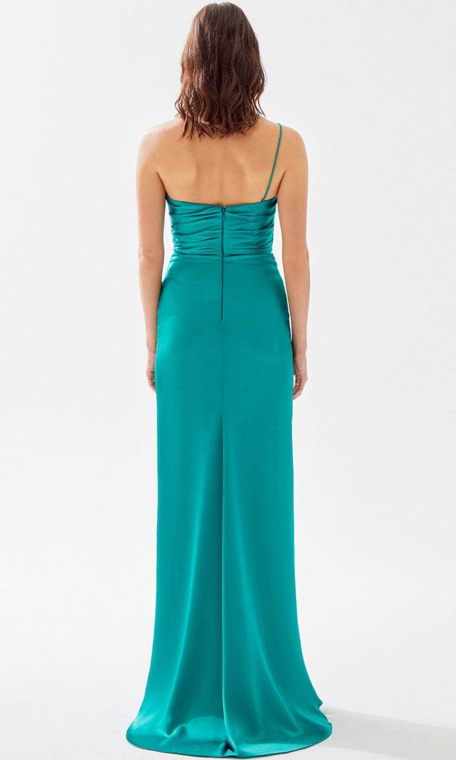 Tarik Ediz 52008 - Ruched High Slit Prom Dress Special Occasion Dress
