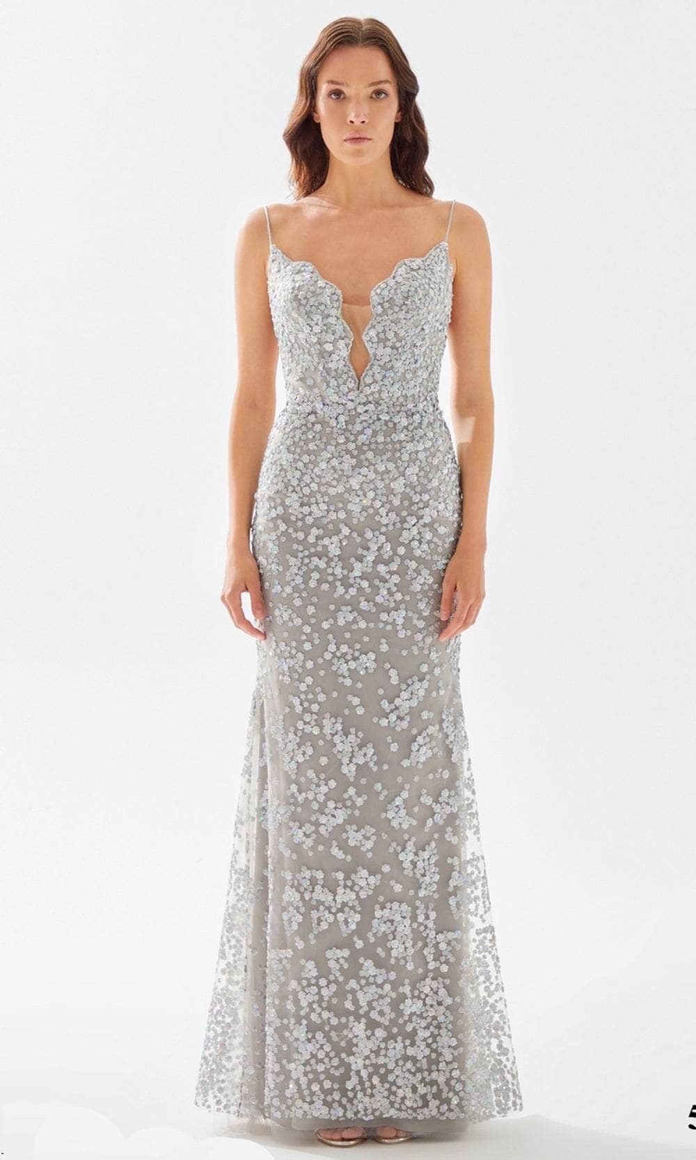 Tarik Ediz 52119 - Embellished Scallop Bod Full Dress Evening Dresses