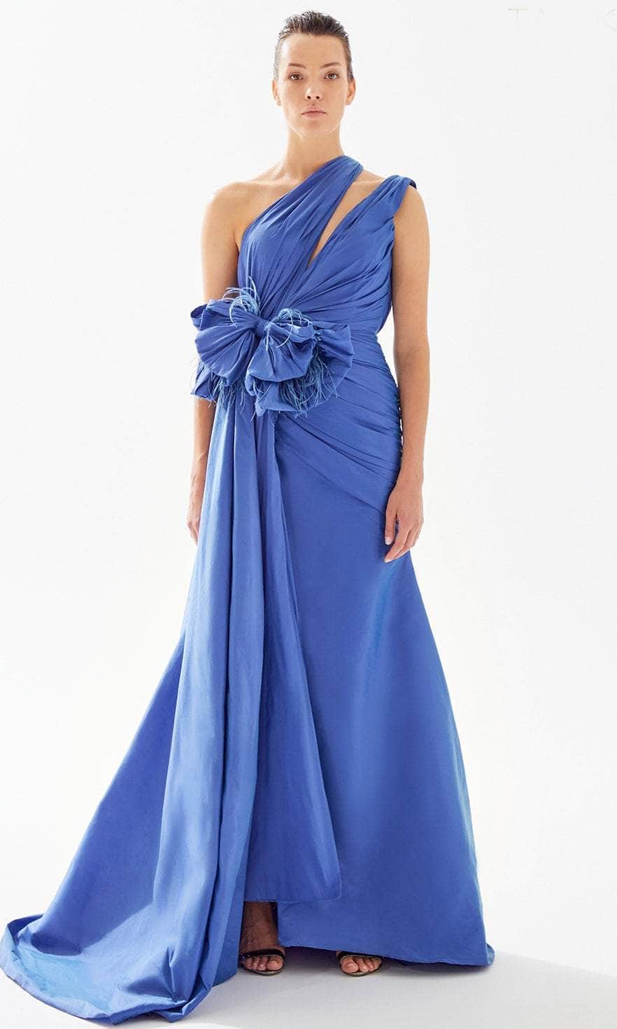 Tarik Ediz 98219 - Bow Accent A-Line Evening Gown Special Occasion Dress