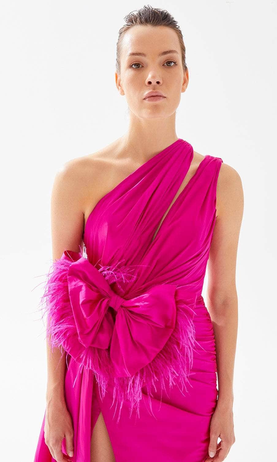 Tarik Ediz 98219 - Bow Accent A-Line Evening Gown Special Occasion Dress