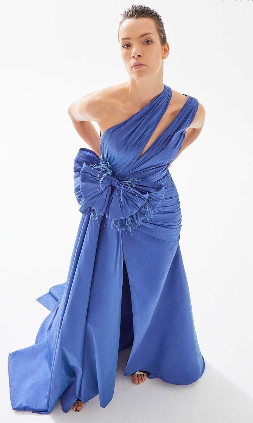 Tarik Ediz 98219 - Bow Accent A-Line Evening Gown Special Occasion Dress