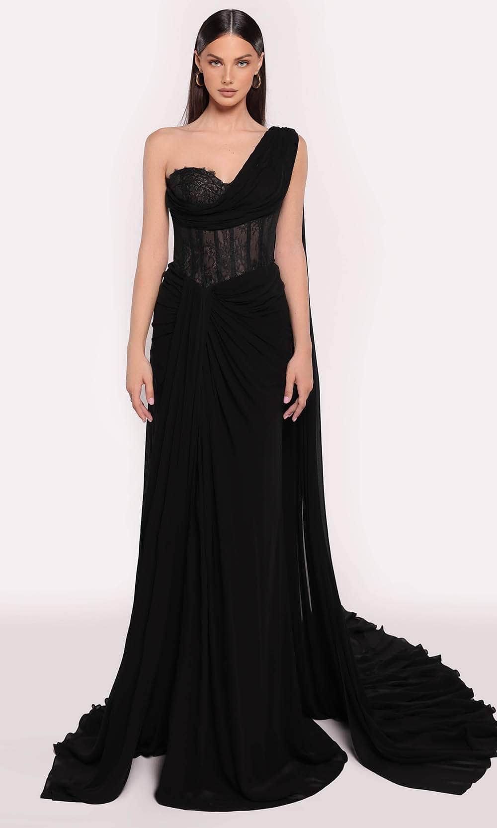 Tarik Ediz 98772 - Lace Corset Evening Gown Tarik Ediz 98772 - Lace Corset Evening Gown