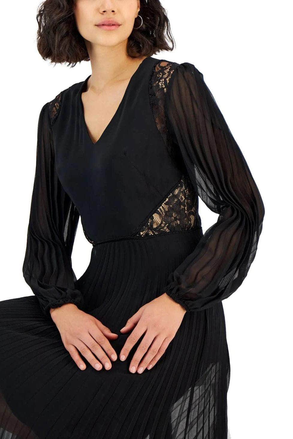 Taylor 2340M - Lace Ornate Handkerchief Dress