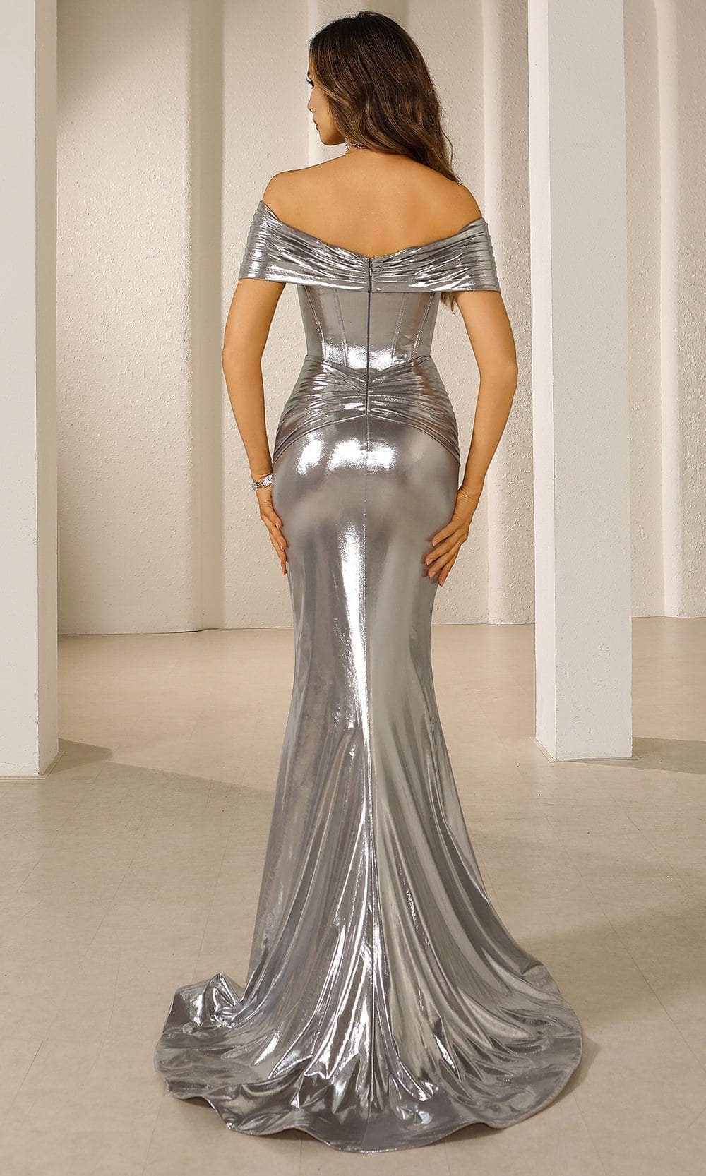 Terani Couture 251E4568 - Sequin Off-the-Shoulder Evening Gown Mother of the Bride Dresses