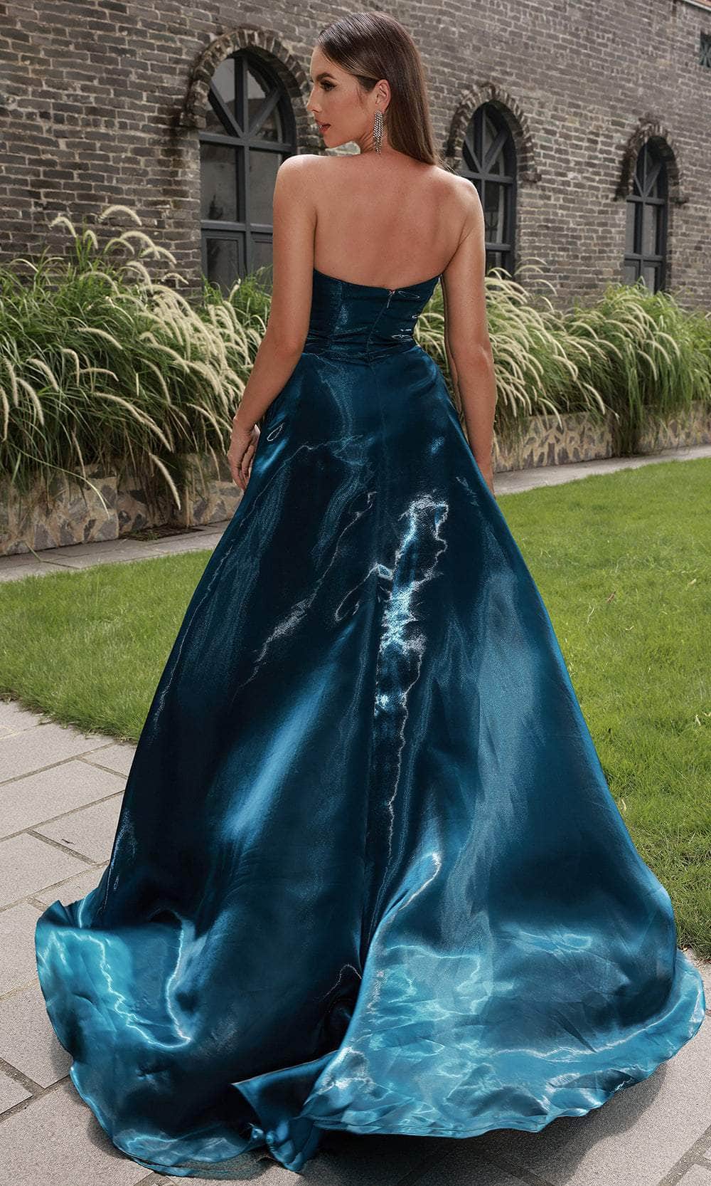 Terani Couture 251E4637 - Pleated Skirt Organza Evening Gown Special Occasion Dress