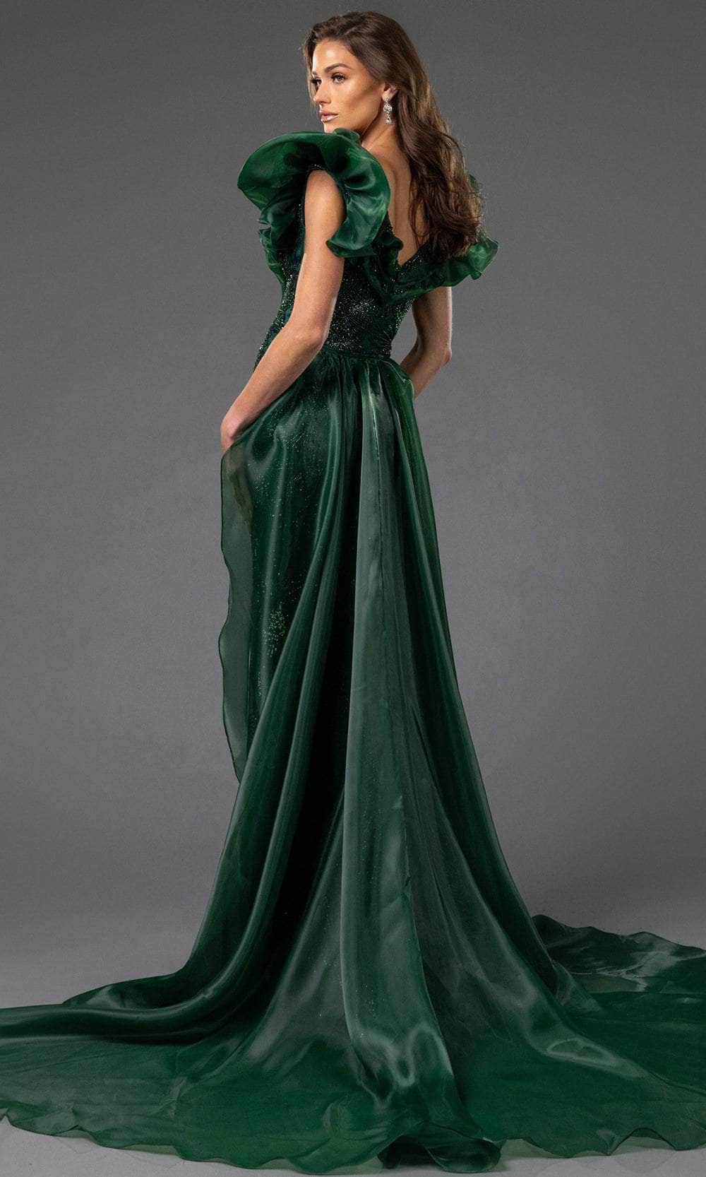 Terani Couture 251GL4357 - Bead Encrusted V-Neck Evening Dress Mother of the Bride Dresses