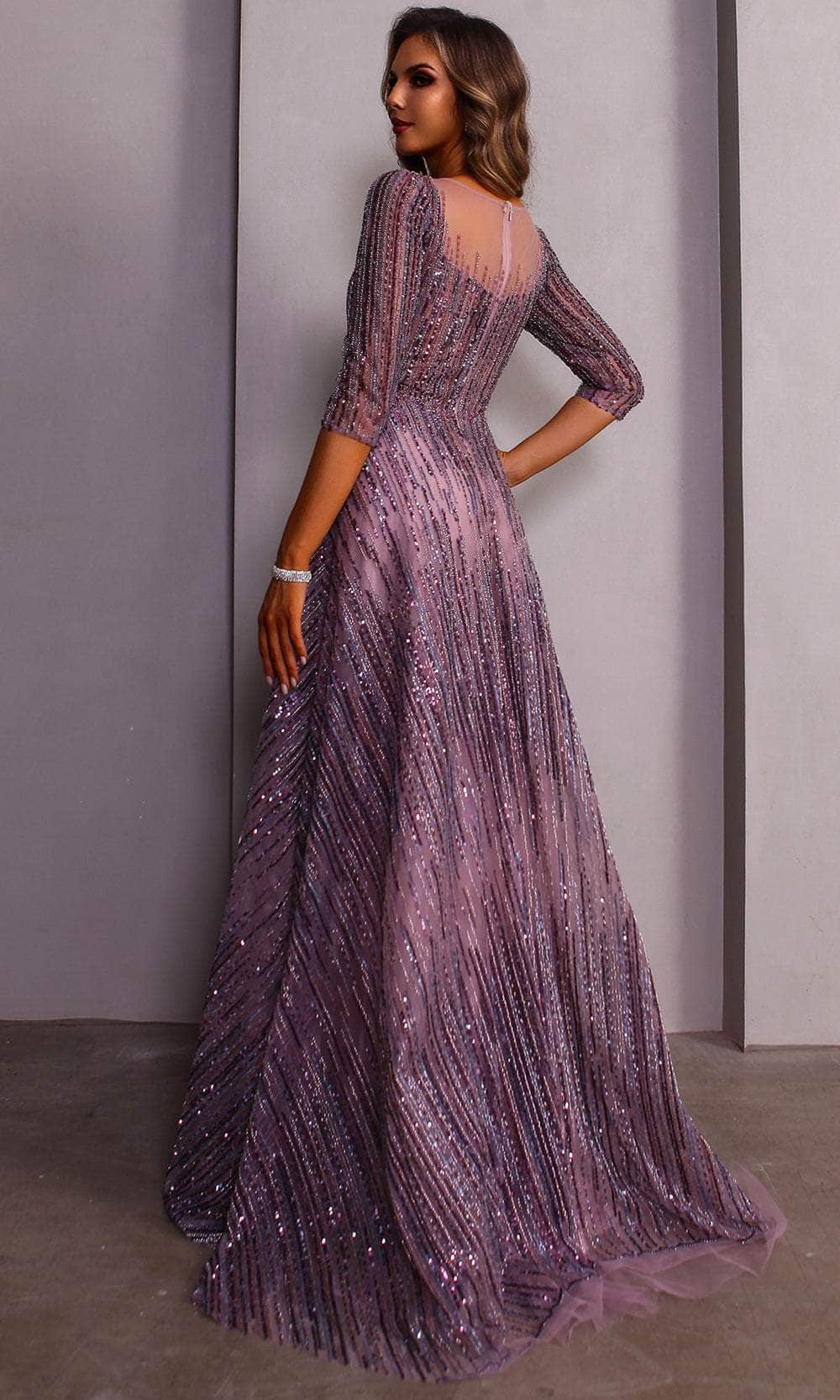 Terani Couture 251M4409 - Beaded 3/4 Sleeves Ballgown Mother of the Bride Dresses