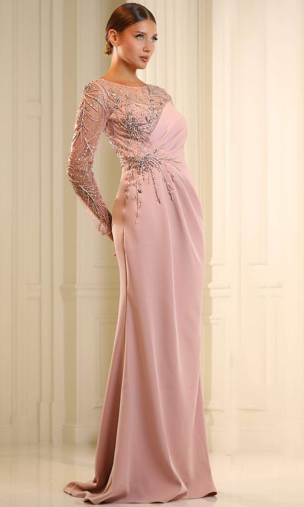 Terani Couture 251M4423 - Full Sleeve Embellished Evening Gown Mother of the Bride Dresses