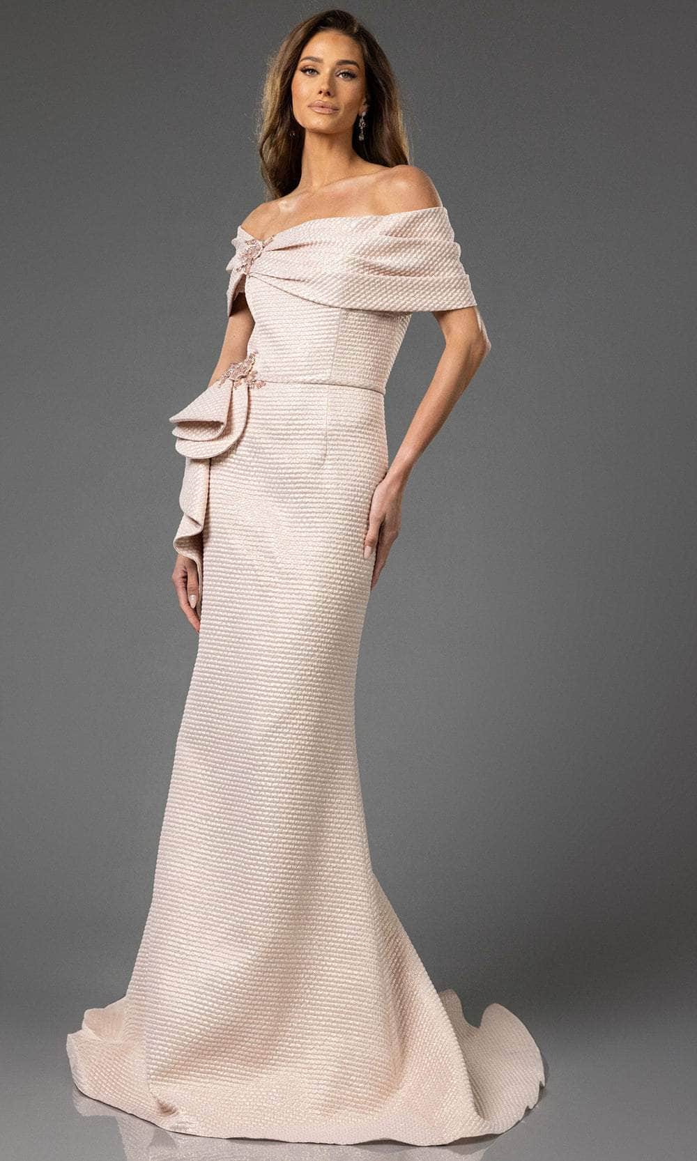 Terani Couture 251M4448 - Ruffled Peplum Mermaid Evening Gown Mother of the Bride Dresses