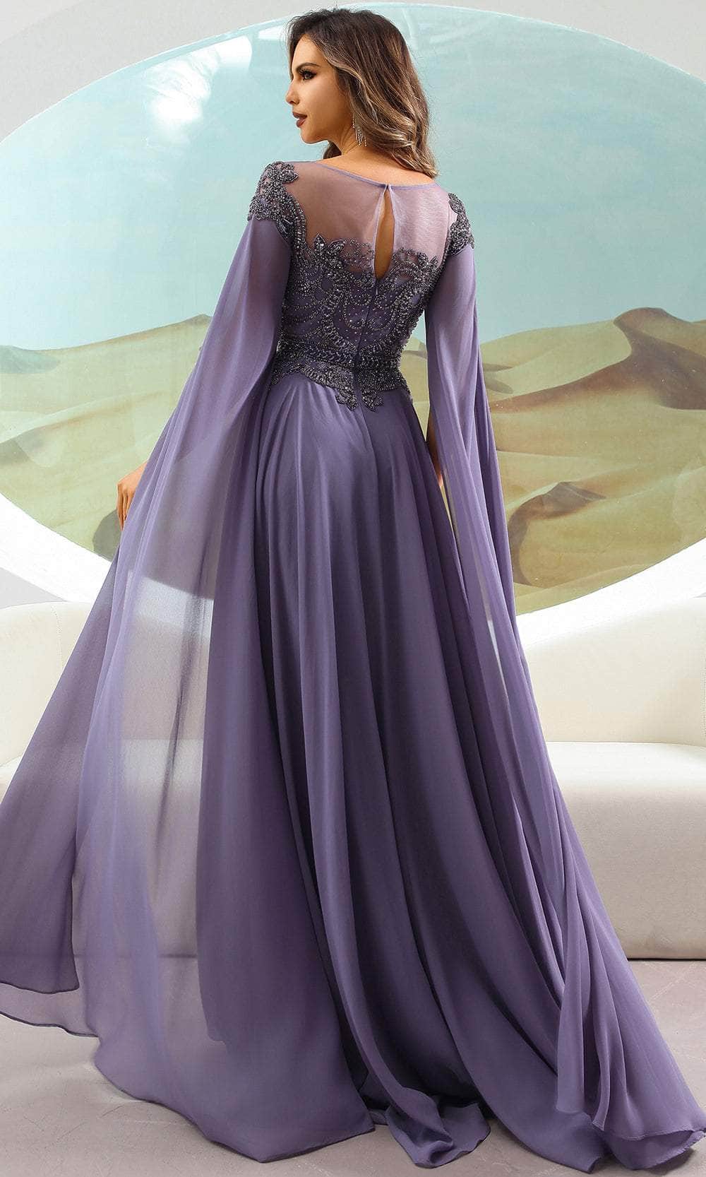 Terani Couture 251M4463 - Cape Sleeve A-Line Evening Gown Mother of the Bride Dresses