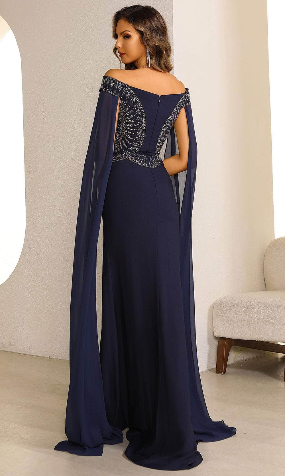 Terani Couture 251M4580 - Off Shoulder Side Slit Evening Dress Mother of the Bride Dresses