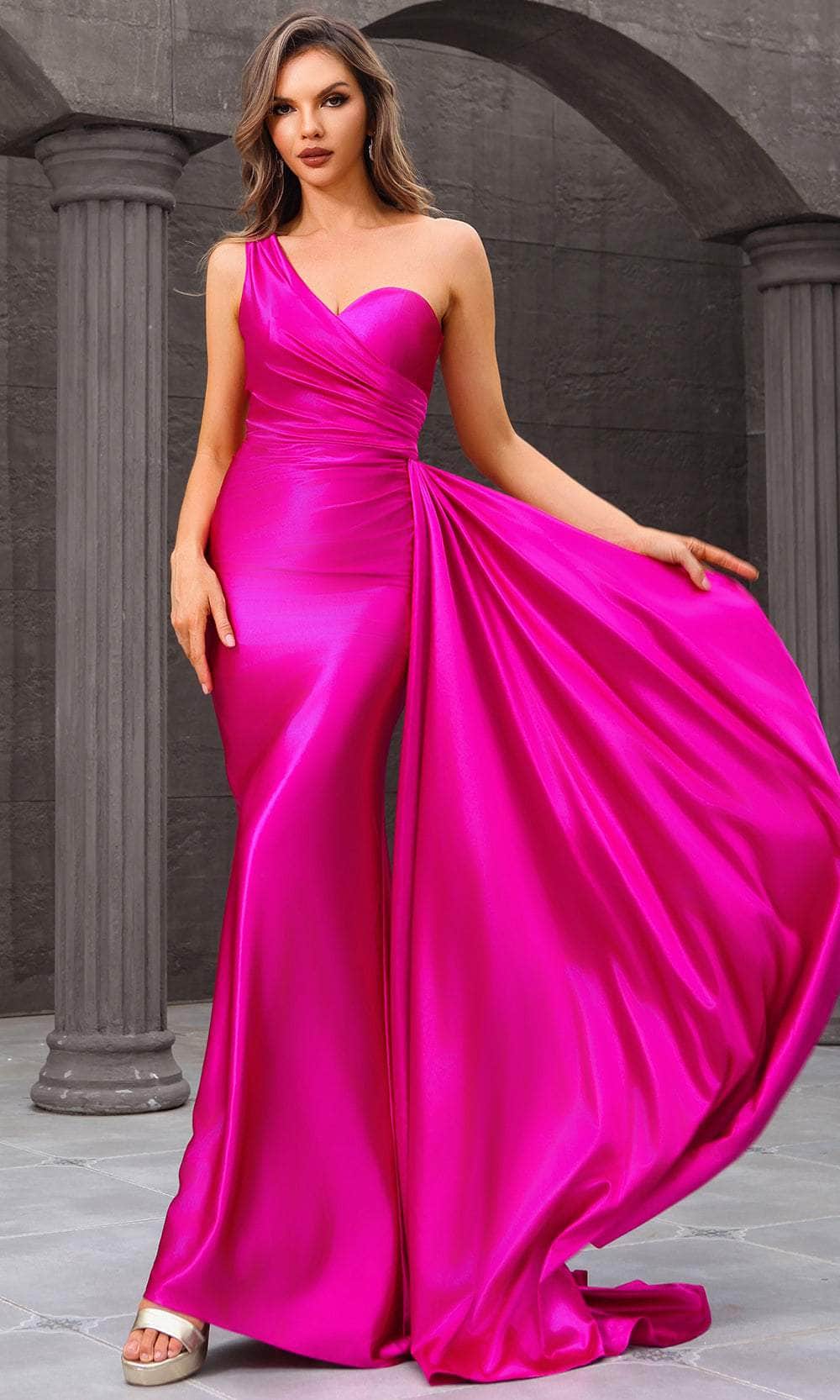 Terani Couture 251P4123 - One Shoulder Ruched Prom Dress Evening Dresses