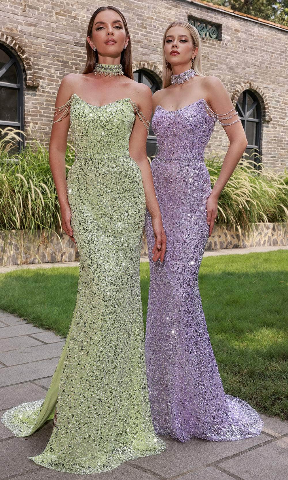 Terani Couture 251P4329 - Off Shoulder Side Slit Prom Gown Prom Dresses 00 /  Lilac